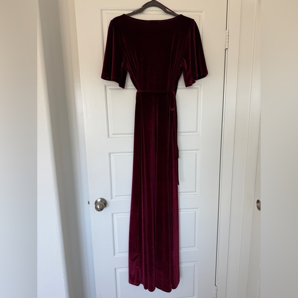 Baltic Born | Meghan Velvet Wrap Maxi Dress | Mulberry | S | NWT - Picture 6 of 10